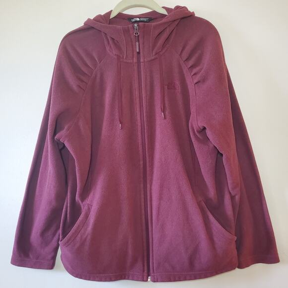 The North Face Women's XXL Mezzaluna Hoodie Deep Garnet Red Lightweight Gorpcore - Picture 2 of 10